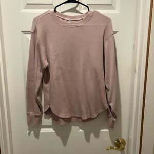 Uniqlo Waffle Knit Long Sleeve Top